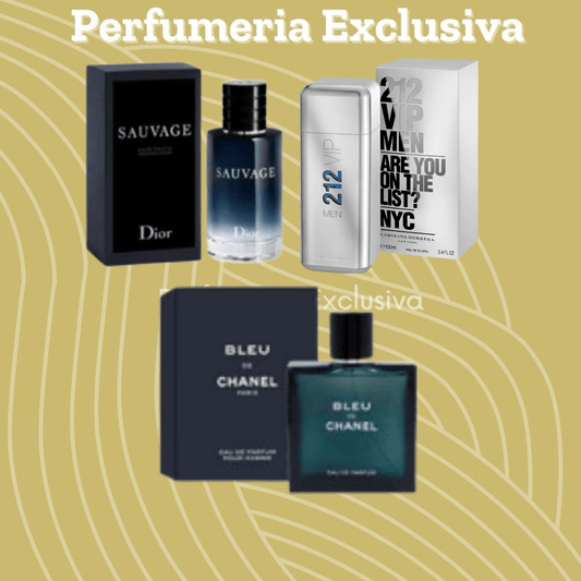 212 vip men+sauvage+bleu chanel+ 3 perfu - Blancospace