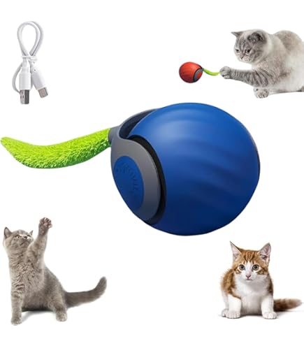 Pelota inteligente con cola para gato - Blancospace